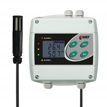 Temperature and humidity regulator with 230Vac/8A relays, cable 4 meters