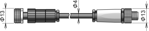 Extension cable for DIGIS and DIGIL probes with ELKA connector - 5 meters