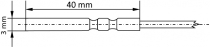 Ultra thin temperature probe Pt1000TG3/0, without connector