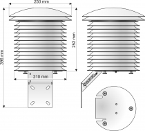 COMETEO Professional Multi-Plate Radiation Shield for Weather Sensors