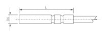 Temperature probe Pt1000TR050M/C, CINCH connector, cable 5 meters