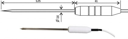 Temperature probe 2061-250/E, ELKA connector, cable 2 meters