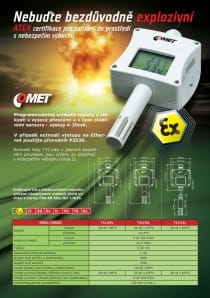 Intrinsically safe humidity and temperature transmitter with cable probe, output 4-20mA