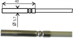 Pt1000TGL40/C, temperature probe, cable 5 m