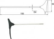 2091-250/C, Stick-in probe, cable 2 m