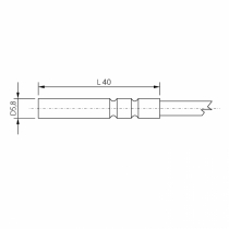 Pt1000TG8/M, temperature probe, cable 2 m