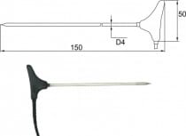 2091-250/M, Stick-in probe, cable 2 m